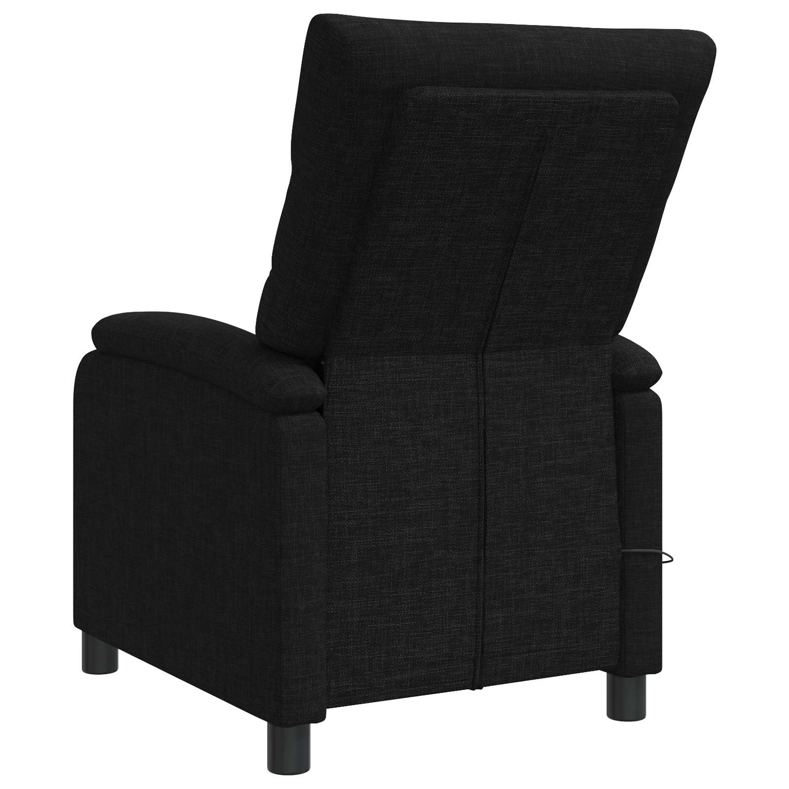 Massage Recliner Zwart Stof