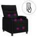Massage Recliner Zwart Stof