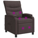 Massage Recliner Donkerbruin Stof