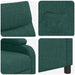 Massage Recliner Donkergroen Stof