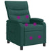 Massage Recliner Donkergroen Stof