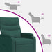 Massage Recliner Donkergroen Stof