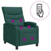 Massage Recliner Donkergroen Stof