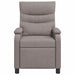 Massage Recliner Taupe Stof