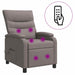 Massage Recliner Taupe Stof