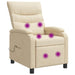 Massage Recliner Crèmekleurig Stof