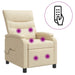 Massage Recliner Crèmekleurig Stof