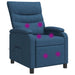 Massage Recliner Blauw Stof