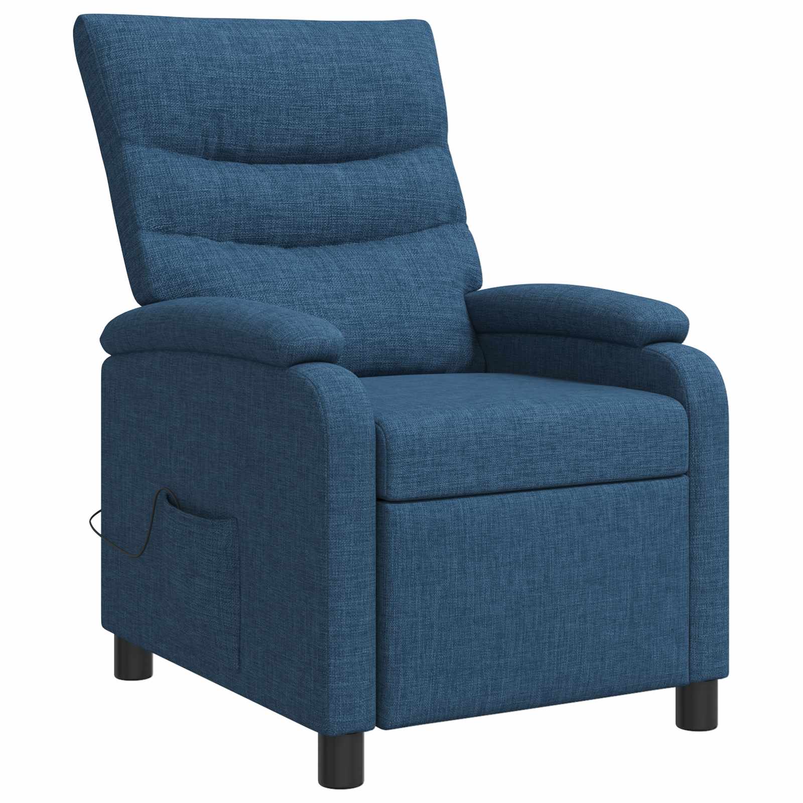 Massage Recliner Blauw Stof
