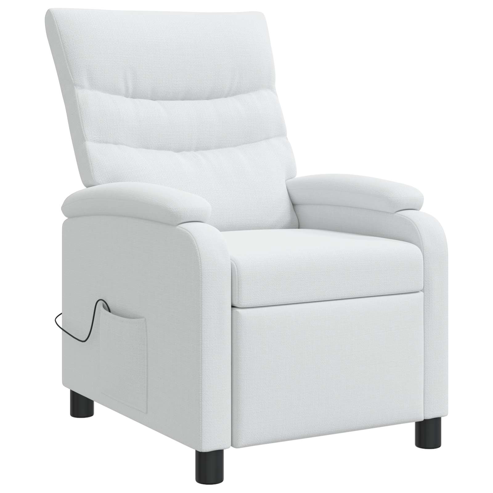 Massage Recliner Wit Stof