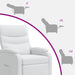 Massage Recliner Wit Stof
