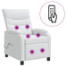 Massage Recliner Wit Stof