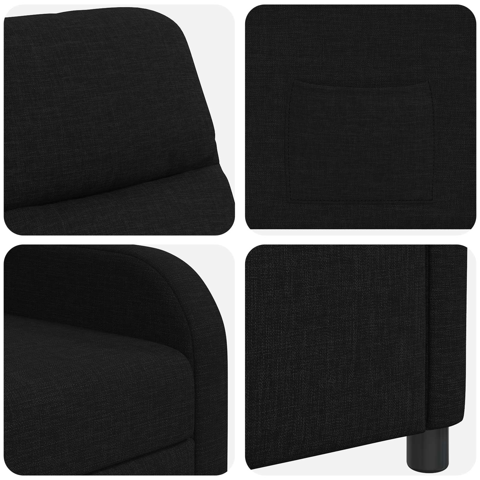 Relaxfauteuil Zwart Stof