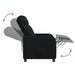 Relaxfauteuil Zwart Stof