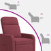 Relaxfauteuil Wijnrood Stof