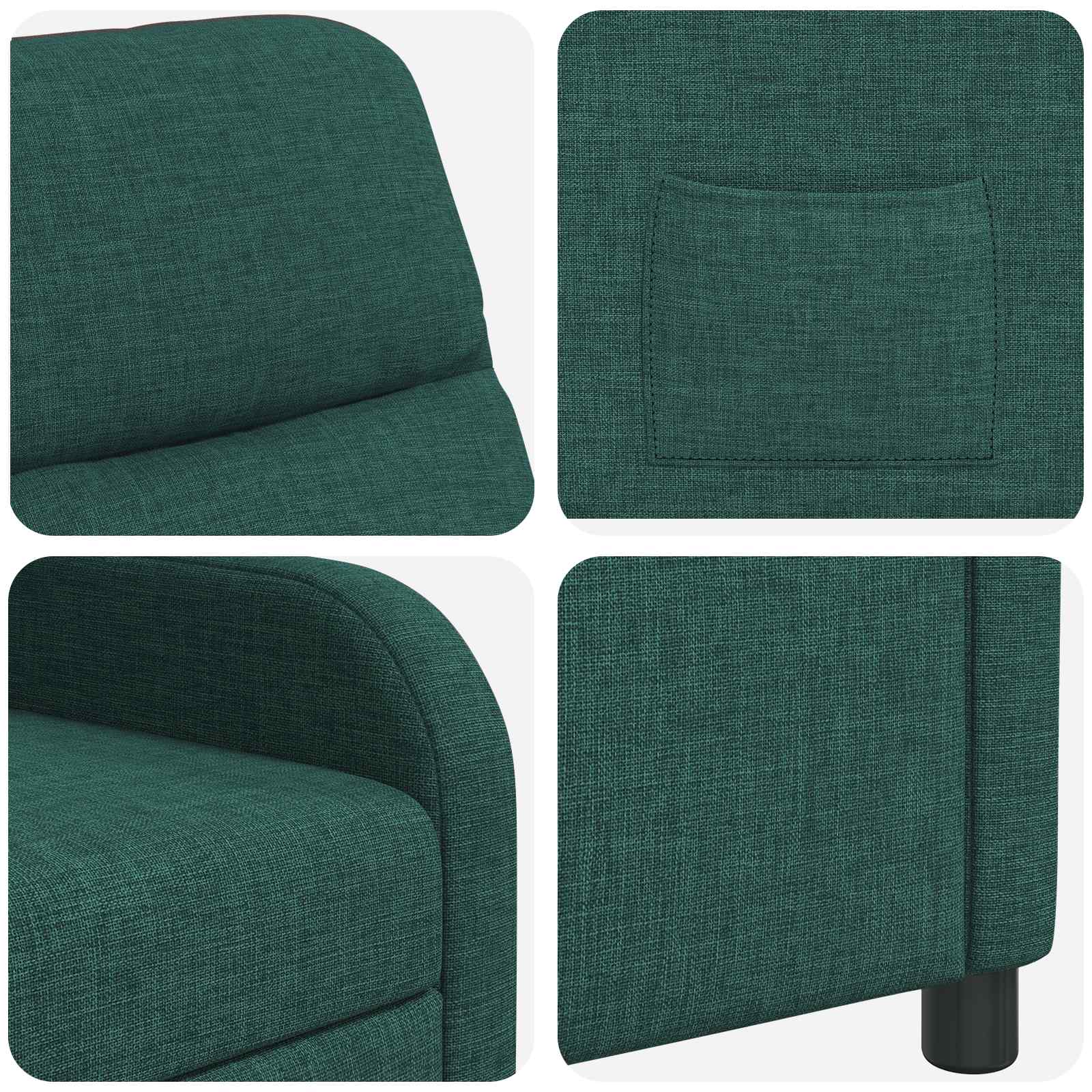 Relaxfauteuil Donkergroen Stof