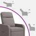 Relaxfauteuil Taupe Stof