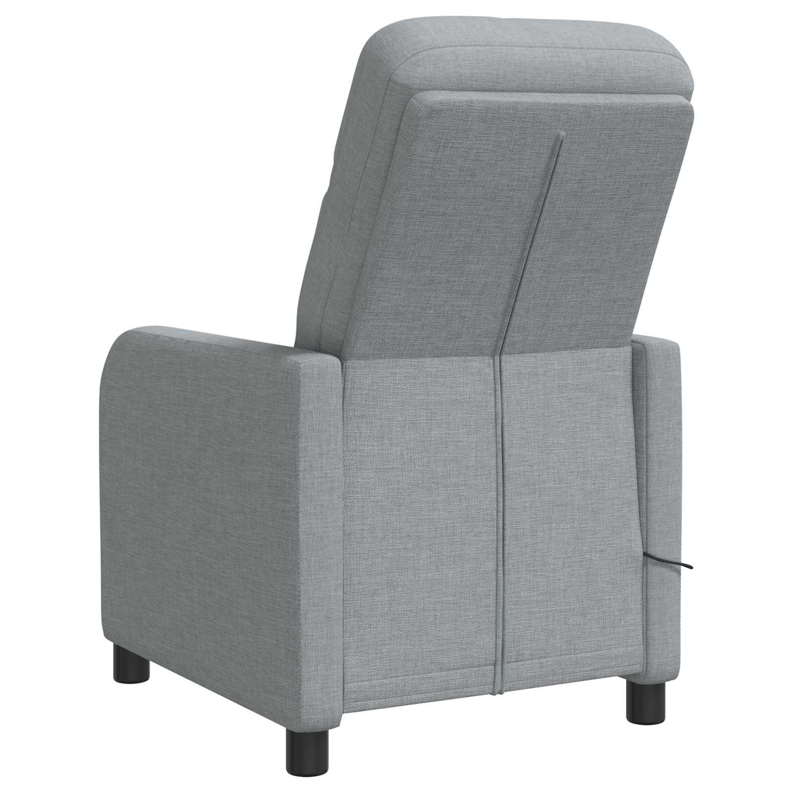 Massage Recliner Lichtgrijs Stof