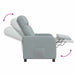 Massage Recliner Lichtgrijs Stof