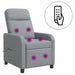 Massage Recliner Lichtgrijs Stof