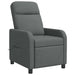 Massage Recliner Donkergrijs Stof