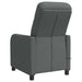 Massage Recliner Donkergrijs Stof