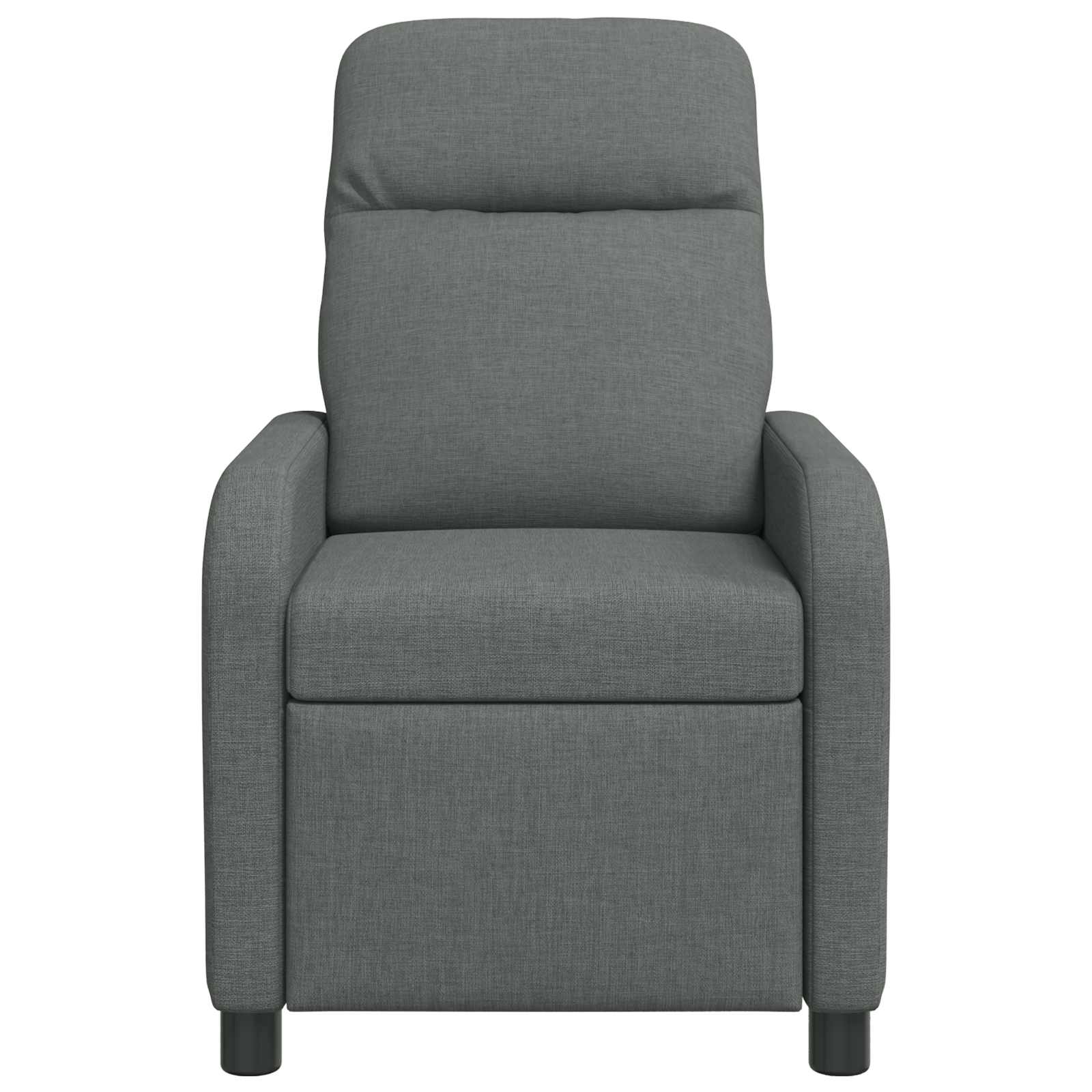 Massage Recliner Donkergrijs Stof