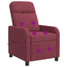 Massage Recliner Wijnrood Stof
