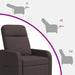Massage Recliner Donkerbruin Stof