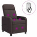 Massage Recliner Donkerbruin Stof