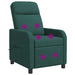 Massage Recliner Donkergroen Stof