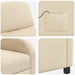 Massage Recliner Crèmekleurig Stof