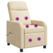 Massage Recliner Crèmekleurig Stof