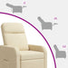 Massage Recliner Crèmekleurig Stof