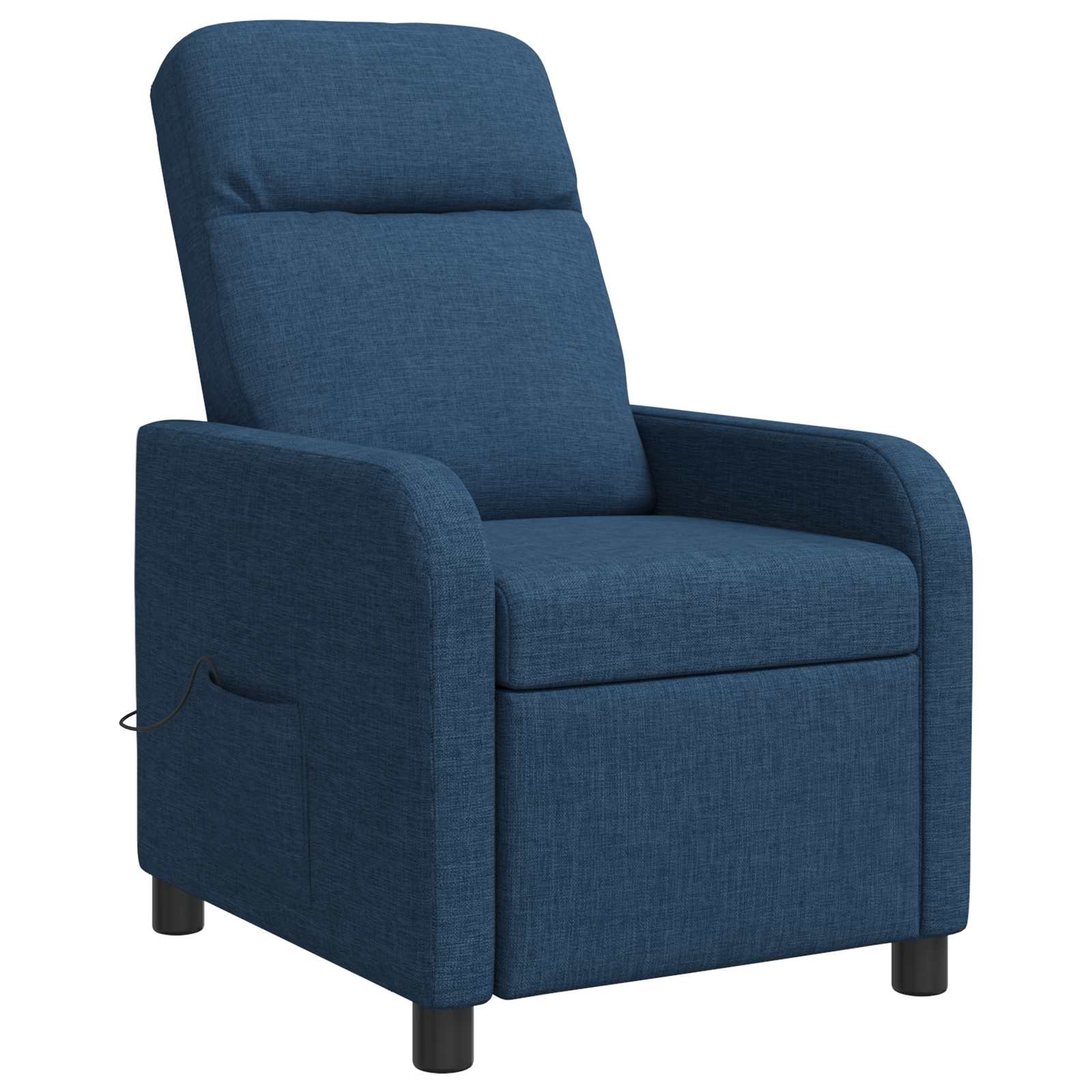 Massage Recliner Blauw Stof