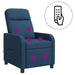 Massage Recliner Blauw Stof