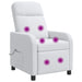 Massage Recliner Wit Stof