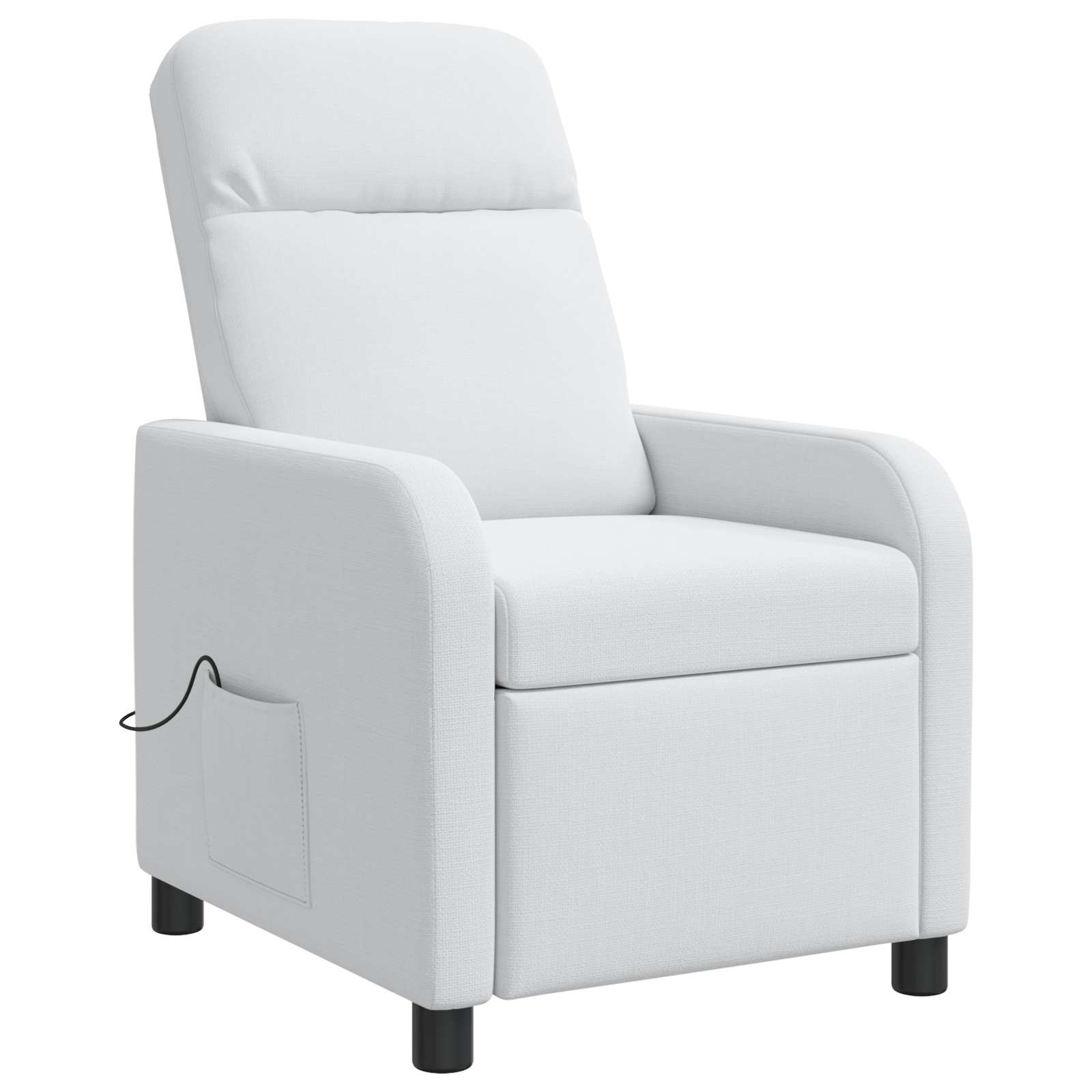 Massage Recliner Wit Stof