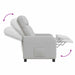 Massage Recliner Wolkengrijs Stof Wolkengrijze stof
