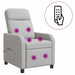 Massage Recliner Wolkengrijs Stof Wolkengrijze stof