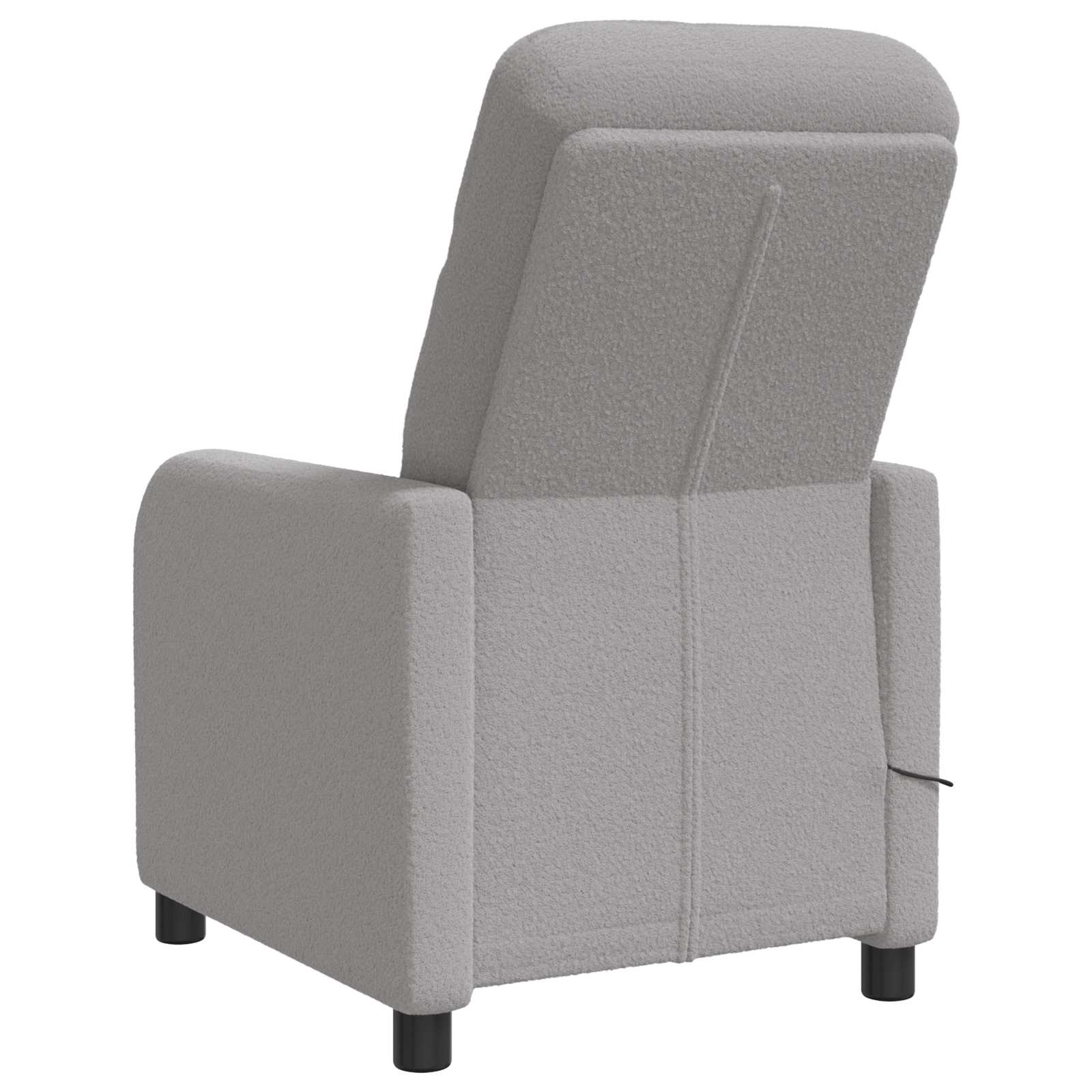 Massage Recliner Lichtgrijs Bouclé