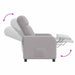 Massage Recliner Lichtgrijs Bouclé