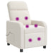 Massage Recliner Crèmekleurig Bouclé