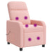 Massage Recliner Roze Bouclé