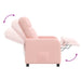 Massage Recliner Roze Bouclé