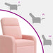 Massage Recliner Roze Bouclé