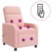 Massage Recliner Roze Bouclé