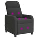 Massage Recliner Donkergrijs Bouclé