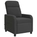 Massage Recliner Donkergrijs Bouclé