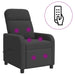 Massage Recliner Donkergrijs Bouclé